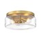 Designers Fountain Rose Marie 13 in. 2-Light Brushed Gold Mid-Century Modern Semi Flush Mount with Rippled Glass Shade D323M-FM-BG - alternate 4
